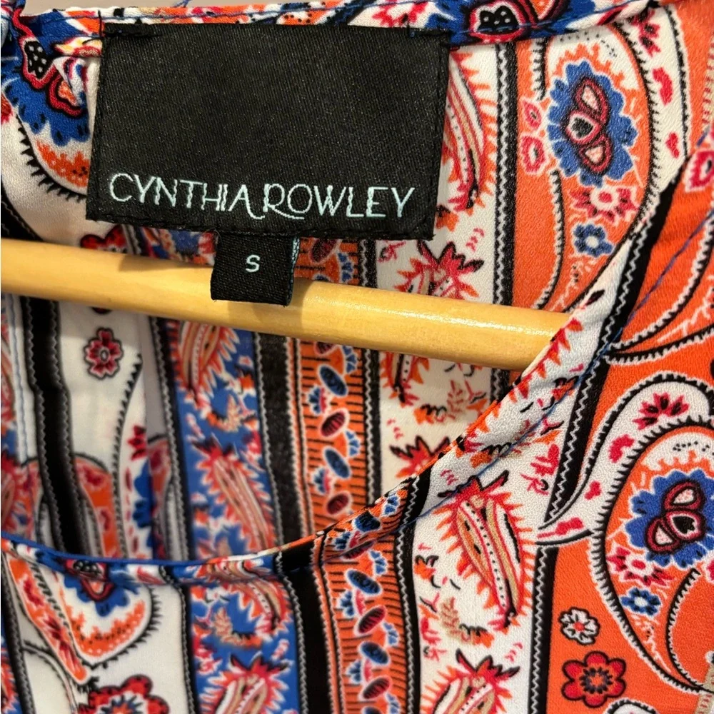 Cynthia Rowley Vibrant Tank Top with Paisley Pattern - Picture 2 of 3